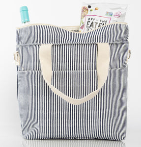 Insulated Stripe Tote Cooler